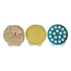 Badebürsten & Eincremehilfen|Die moderne Hausfrau Eincremehilfe mit Schwamm- und Sisalaufsatz, 3-teilig