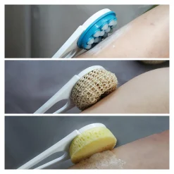 Badebürsten & Eincremehilfen|Die moderne Hausfrau Eincremehilfe mit Schwamm- und Sisalaufsatz, 3-teilig