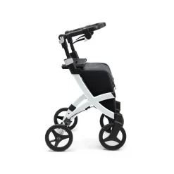 Die moderne Hausfrau Einkaufsrollator Rollz Flex mit Sitz und Tasche, faltbar Pebble White