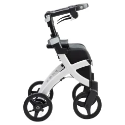 Rollatoren|Die moderne Hausfrau Einkaufsrollator Rollz Flex mit Sitz und Tasche, faltbar Pebble White Small