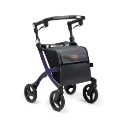 Rollatoren|Die moderne Hausfrau Einkaufsrollator Rollz Flex mit Sitz und Tasche, faltbar Dark Purple