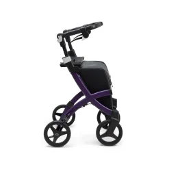 Rollatoren|Die moderne Hausfrau Einkaufsrollator Rollz Flex mit Sitz und Tasche, faltbar Dark Purple