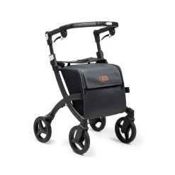 Rollatoren|Die moderne Hausfrau Einkaufsrollator Rollz Flex mit Sitz und Tasche, faltbar Matt Black