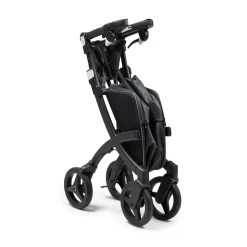Rollatoren|Die moderne Hausfrau Einkaufsrollator Rollz Flex mit Sitz und Tasche, faltbar Matt Black