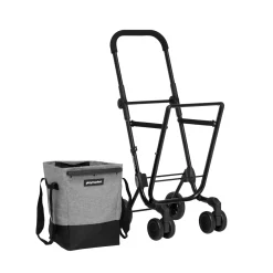 Einkaufstrolleys|Die moderne Hausfrau Einkaufstrolley EASY GO Fresh grau-schwarz
