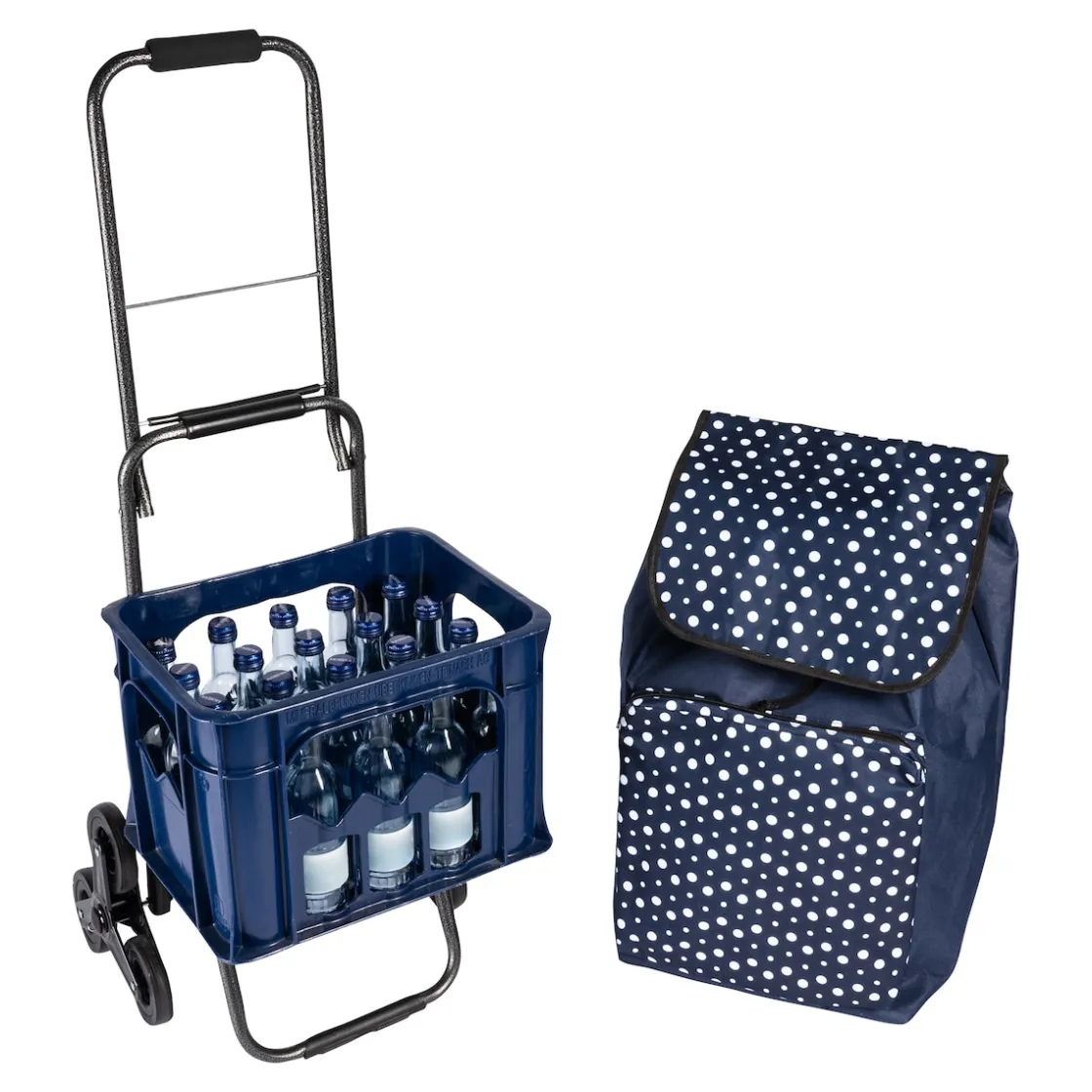 Einkaufstrolleys|Die moderne Hausfrau Einkaufstrolley „Treppensteiger Punkte“ 2.0