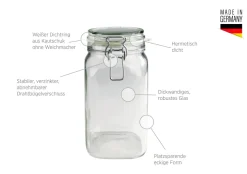 Gläser & Becher|Die moderne Hausfrau Einmachglas mit Deckel, 1,45 l GOTHIKA 6 x Einmachglas
