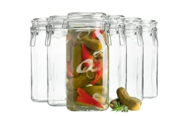 Gläser & Becher|Die moderne Hausfrau Einmachglas mit Deckel, 1,45 l GOTHIKA 6 x Einmachglas