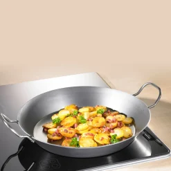 Pfannen|Hobbyköche|Die moderne Hausfrau Eisenpfanne mit zwei Griffen Ø28 cm - Ø 28 cm