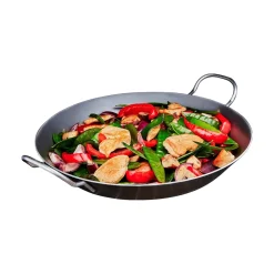 Pfannen|Hobbyköche|Die moderne Hausfrau Eisenpfanne mit zwei Griffen Ø24 cm - Ø 24 cm