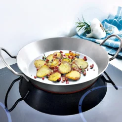 Pfannen|Hobbyköche|Die moderne Hausfrau Eisenpfanne mit zwei Griffen Ø24 cm - Ø 24 cm