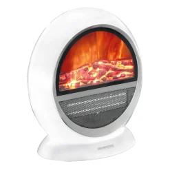 Heizlüfter & -Strahler|Die moderne Hausfrau Elektrischer Kamin "Mala" weiß