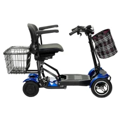 Elektromobile|Die moderne Hausfrau Elektroroller AT52317 mit Tasche & Korb blau