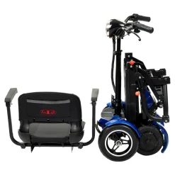 Elektromobile|Die moderne Hausfrau Elektroroller AT52317 mit Tasche & Korb blau