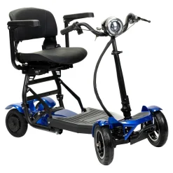 Elektromobile|Die moderne Hausfrau Elektroroller AT52317 mit Tasche & Korb blau