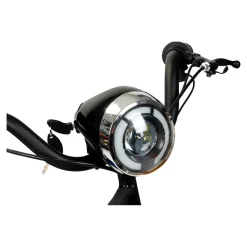 Elektromobile|Die moderne Hausfrau Elektroroller AT52317 mit Tasche & Korb blau