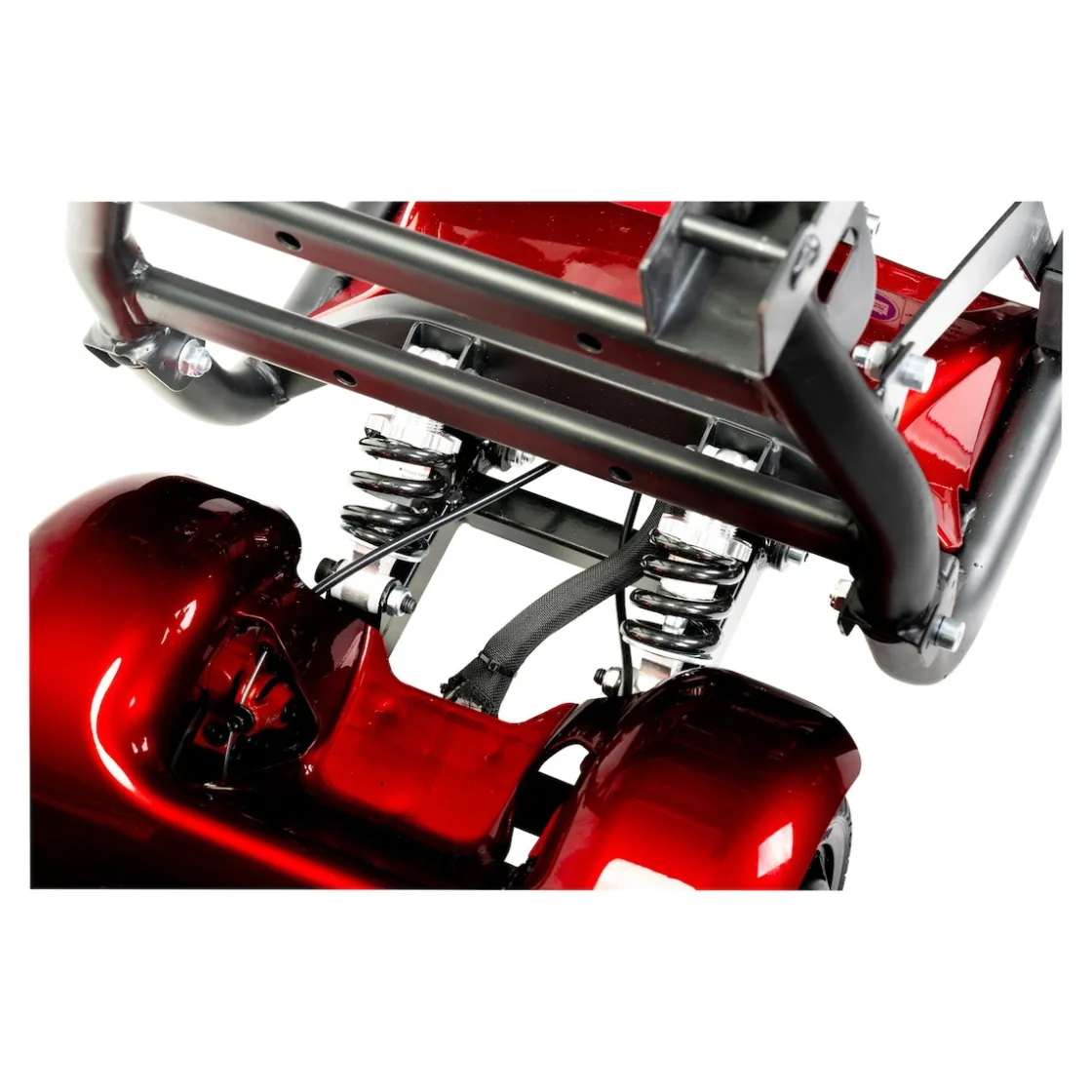 Elektromobile|Die moderne Hausfrau Elektroroller AT52317 mit Tasche & Korb rot