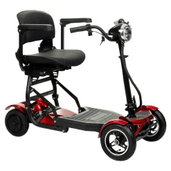 Elektromobile|Die moderne Hausfrau Elektroroller AT52317 mit Tasche & Korb rot