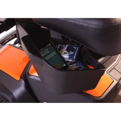 Rollstühle|Die moderne Hausfrau Elektrorollstuhl M35+ mit Staufächern, 6 km/h orange