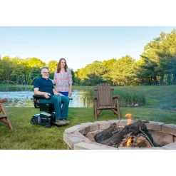 Rollstühle|Die moderne Hausfrau Elektrorollstuhl M35+ mit Staufächern, 6 km/h orange