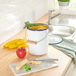 Mülleimer|Mülleimer|Die moderne Hausfrau Emaille-Mülleimer „Klassik“