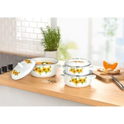 Töpfe|Die moderne Hausfrau Emaille-Topfset 