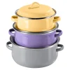 Töpfe|Hobbyköche|Die moderne Hausfrau Emailletopf-Set "Trend", 6-teilig