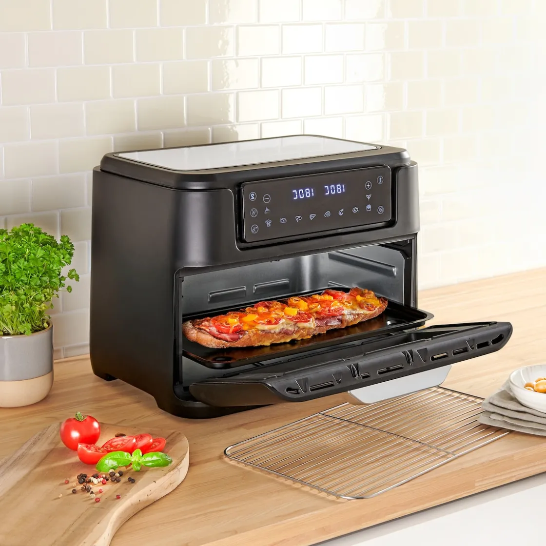 Fritteusen|Die moderne Hausfrau Erweiterungs-Set für Digitale Heißluftfritteuse „2 in 1“