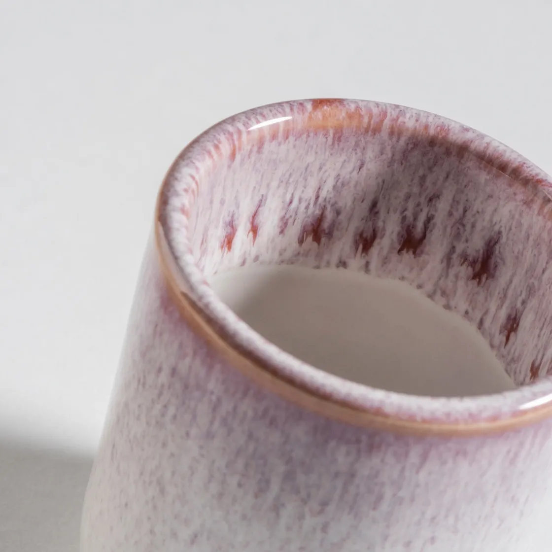 Gläser & Becher|Die moderne Hausfrau Espressobecher-Set, Steinzeug Alpenwiese Beere / Creme