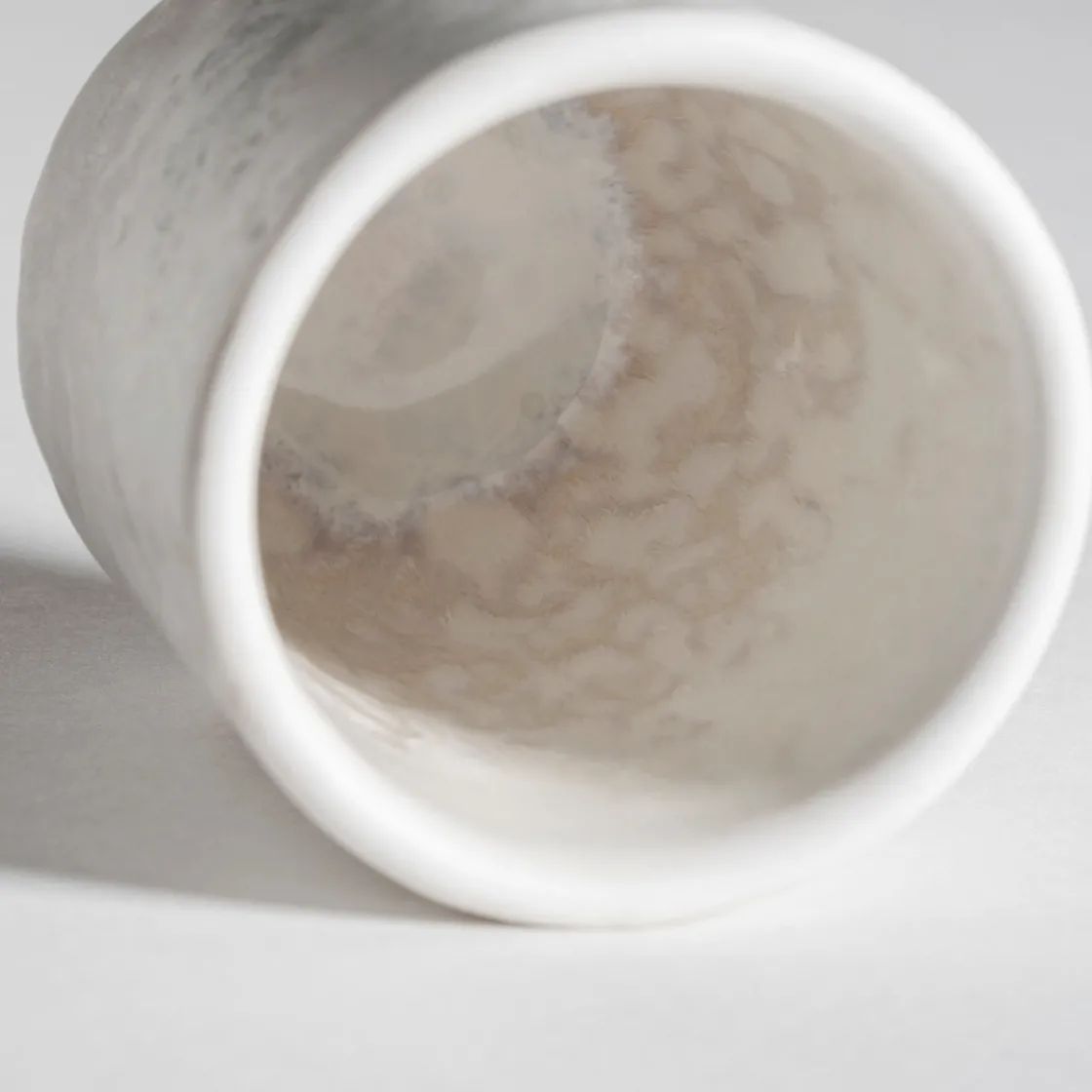 Gläser & Becher|Die moderne Hausfrau Espressobecher-Set, Steinzeug Alpenwiese Beere / Creme