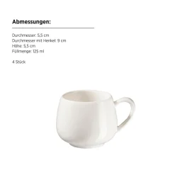 Die moderne Hausfrau Espressotassen Set, Porzellan Taya