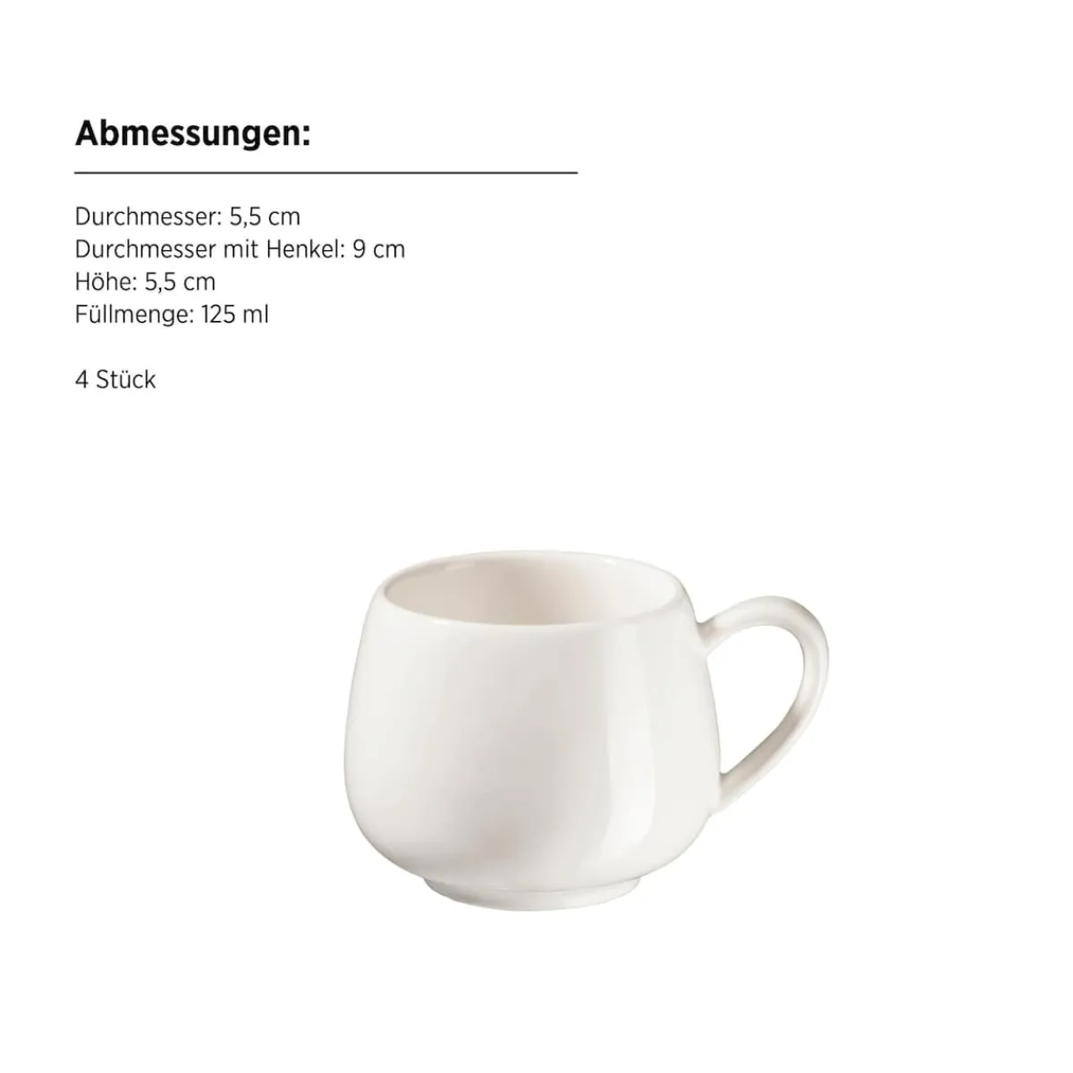 Die moderne Hausfrau Espressotassen Set, Porzellan Taya