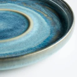 Tassen|Die moderne Hausfrau Espressotassen-Set, Steinzeug TIEFER SEE Blau / Grün