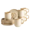 Tassen|Die moderne Hausfrau Espressotassen-Set, Steinzeug Cordelia Sand