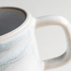 Tassen|Die moderne Hausfrau Espressotassen-Set, Steinzeug TIEFER SEE Grau / Weiß