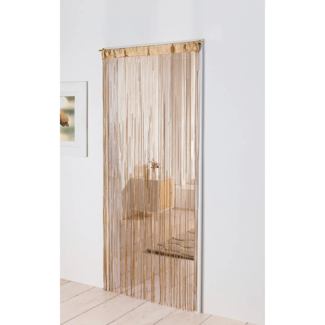 Fliegengitter|Fliegengitter|Die moderne Hausfrau Fadenvorhang gold