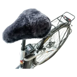 Fahrräder & Zubehör|Die moderne Hausfrau Fahrradsattelbezug Lammfell grau
