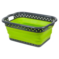 Wäschekörbe|Die moderne Hausfrau Faltbarer Wäschekorb "Trend" grün