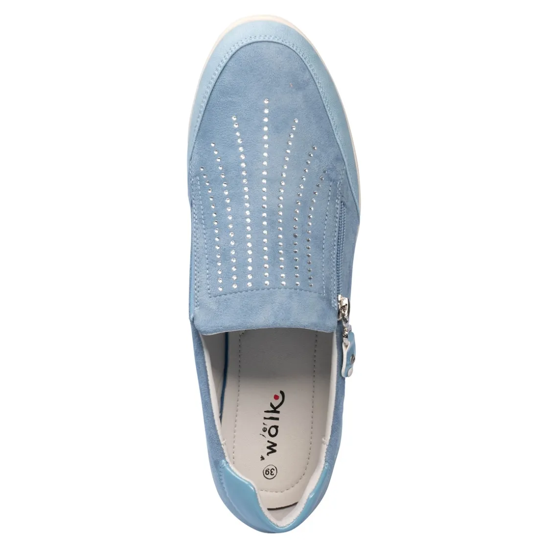 Hausschuhe|Die moderne Hausfrau Fashion-Halbschuh „Hanne“ rauchblau