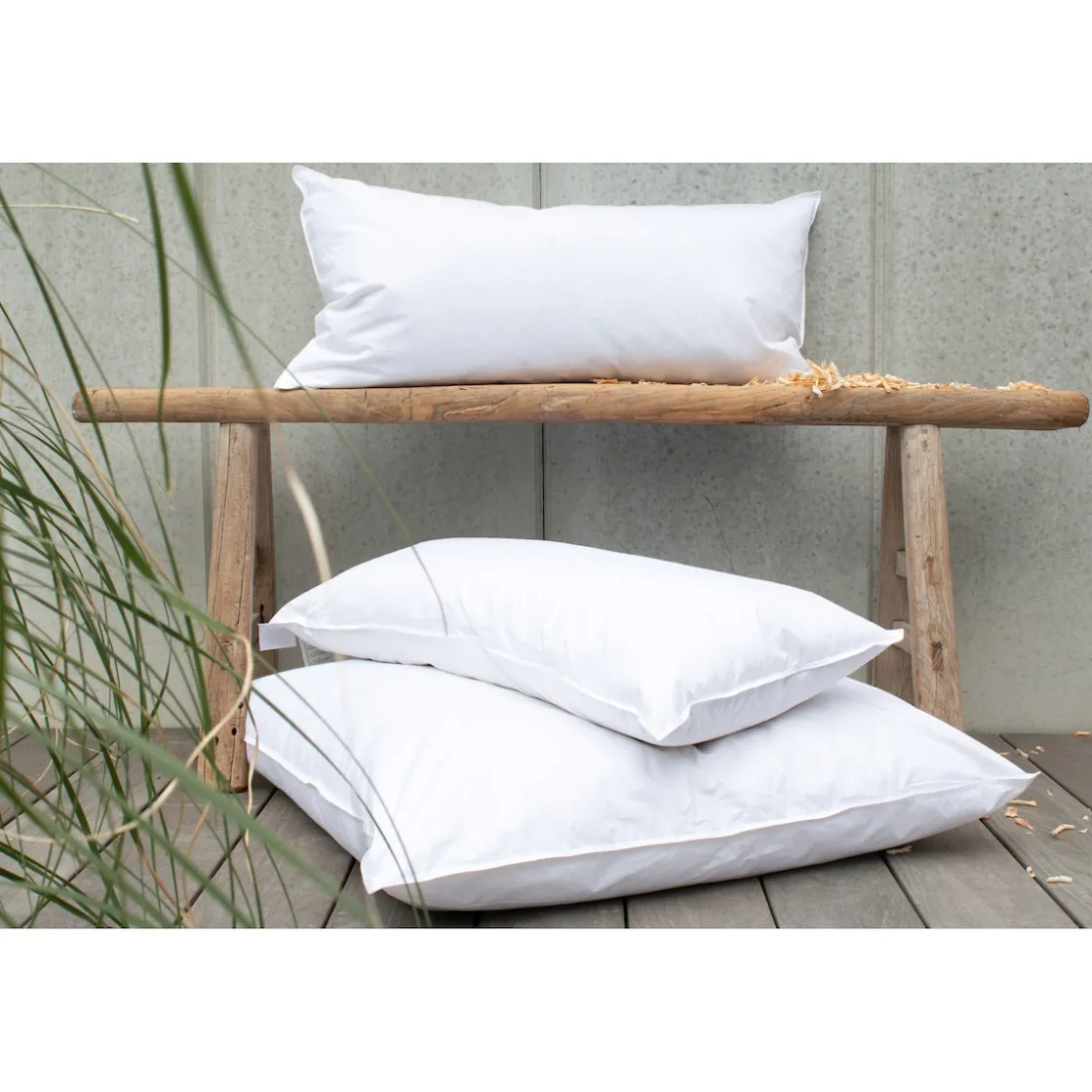Bettzubehör ·Bettdecken & Kopfkissen|Die moderne Hausfrau Feder-Daunen Kopfkissen "Zirbe" 80x80 cm