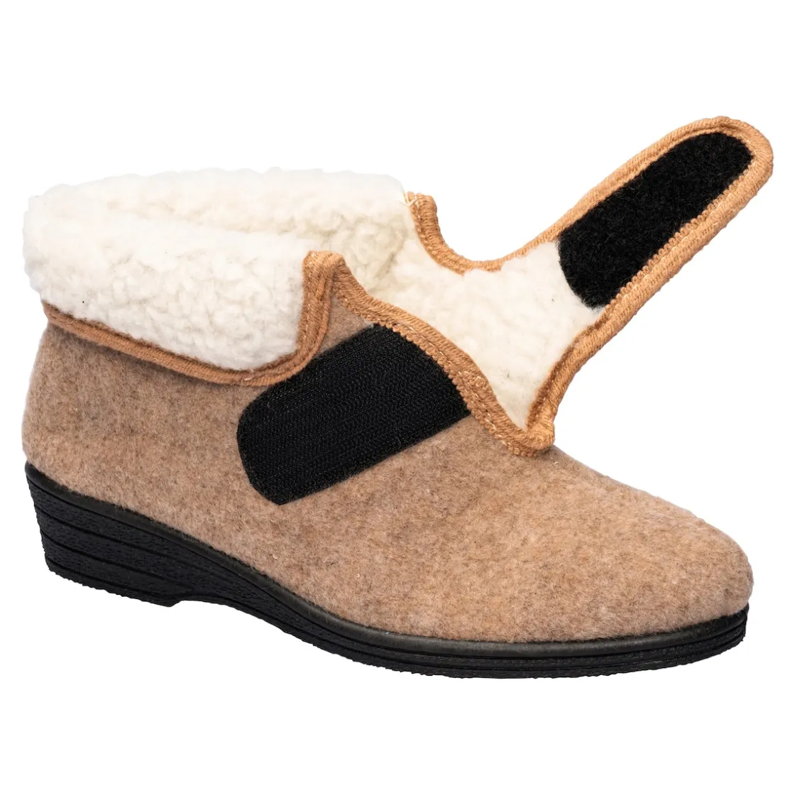 Stiefeletten|Die moderne Hausfrau Filz-Hausschuh "Tina"