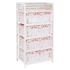 Schränke & Regale·Kommoden|Die moderne Hausfrau Flecht-Kommode „Romantik“ 4 Fächer