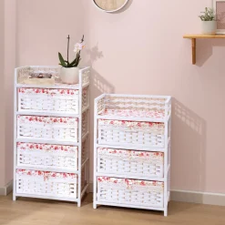 Schränke & Regale·Kommoden|Die moderne Hausfrau Flecht-Kommode „Romantik“ 3 Fächer