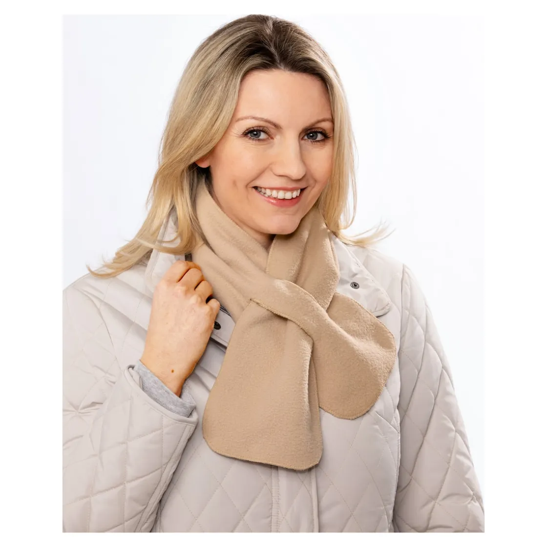 Schals & Handschuhe|Die moderne Hausfrau Fleece-Schal beige