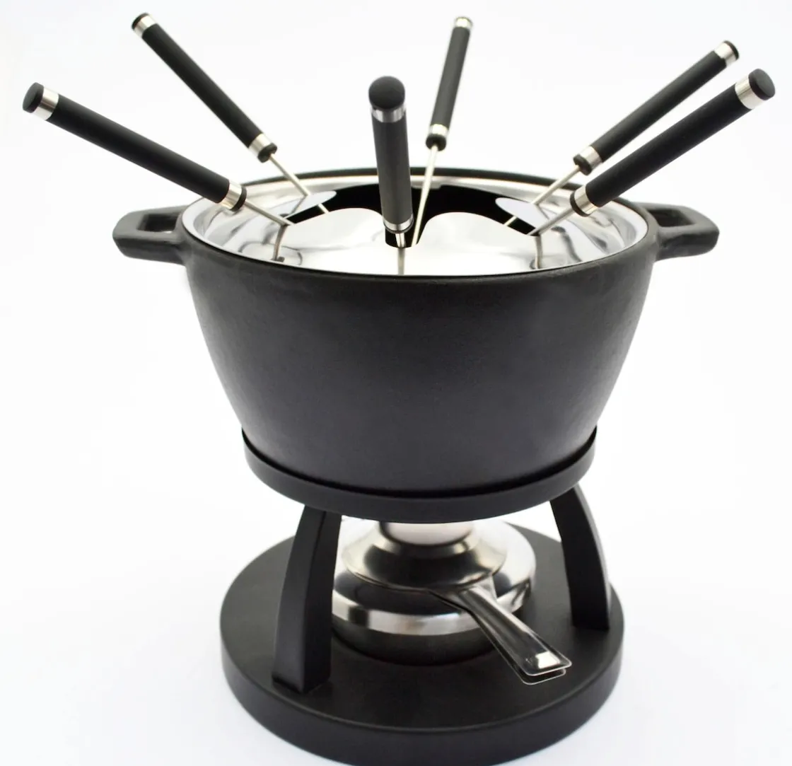 Fonduetöpfe & -Sets|Die moderne Hausfrau Fondue Set, Gusseisen -