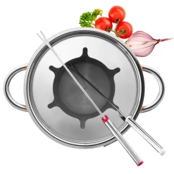 Fonduetöpfe & -Sets|Die moderne Hausfrau Fondueset, Edelstahl -