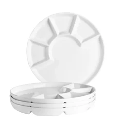 Teller|Die moderne Hausfrau Fondueteller 24 cm, Porzellan 4 x Fondueteller