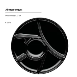 Teller|Die moderne Hausfrau Fondueteller Set, Porzellan -