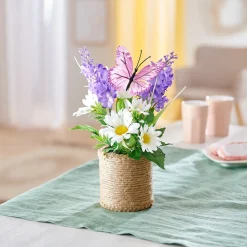 Kunstpflanzen|Frühlingsdekoration|Die moderne Hausfrau Frühlingsgesteck „Blütenzauber“