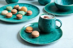 Geschirrsets|Die moderne Hausfrau Frühstücks Set, Steinzeug Carellia Blau